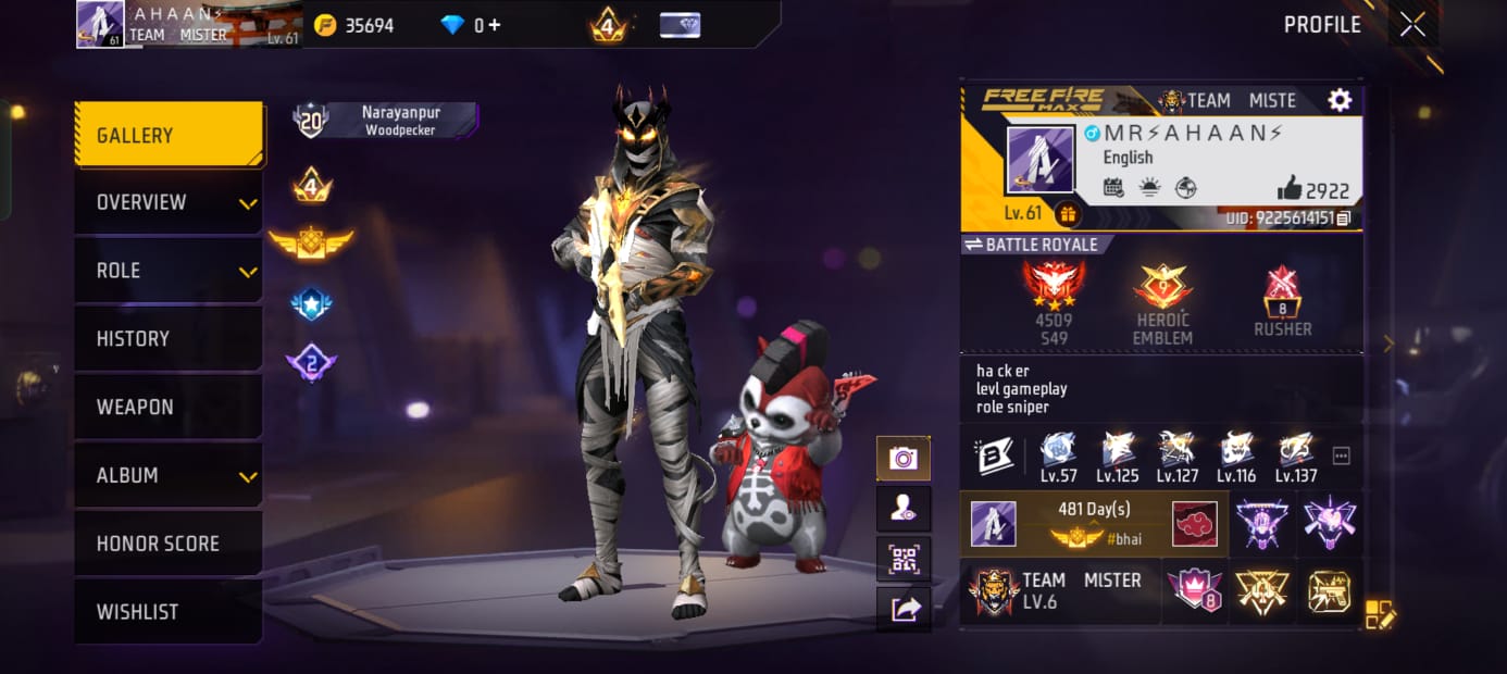 Player with headphones